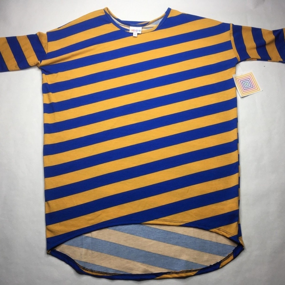 NWT‎ Lularoe Irma S/S Striped Tunic Top Size XS
